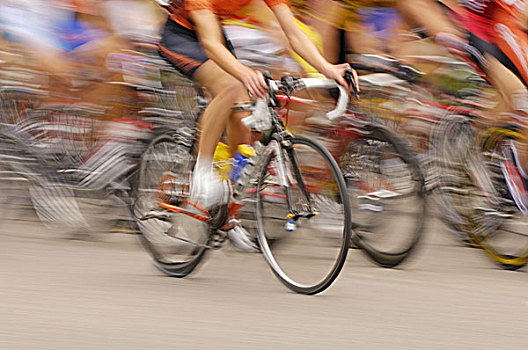 骑车,自行车,道路,比赛,模糊,特写