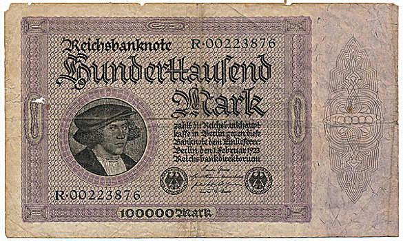 岁月,钞票,正面,德国