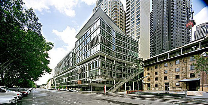 道路,悉尼,澳大利亚,第一,写字楼,达成,五星级,建筑,温室,评定