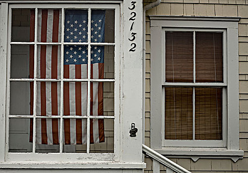 房子,美国国旗