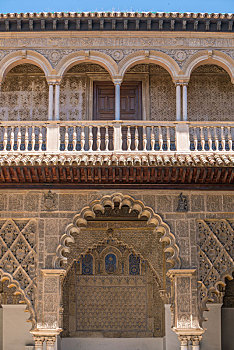 西班牙格拉纳达阿尔罕布拉宫内的建筑景观