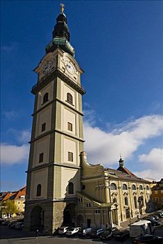 城镇,教区教堂,克拉根福,卡林西亚,奥地利