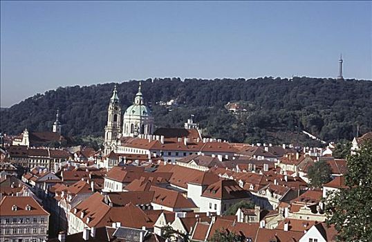 教堂,城市,布拉格,捷克共和国
