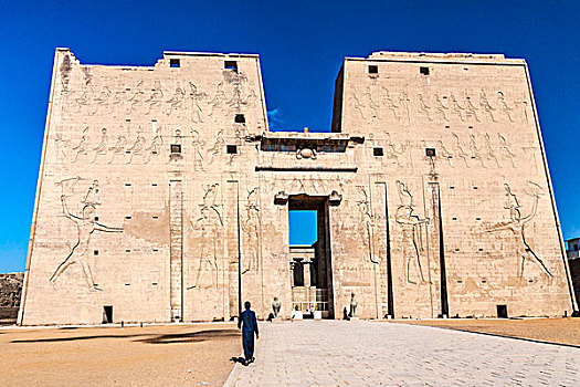 第一,入口,古埃及,荷露斯神庙,伊迪芙