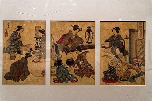 参观日本浮世绘艺术展览