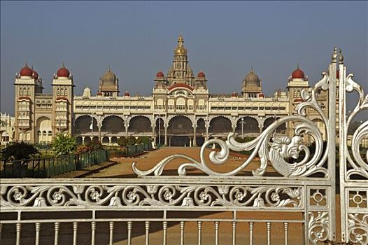 宫殿,迈索尔,印度,南亚