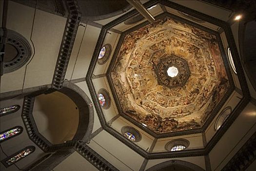 中央教堂,天花板,佛罗伦萨,托斯卡纳,意大利