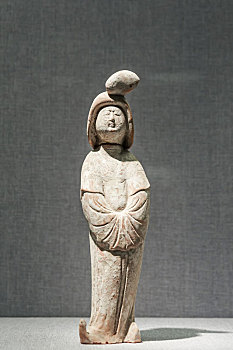 唐代彩绘仕女俑,河南省洛阳博物馆馆藏文物