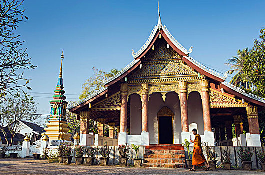 寺院,庙宇,琅勃拉邦,世界遗产,老挝,印度支那,亚洲