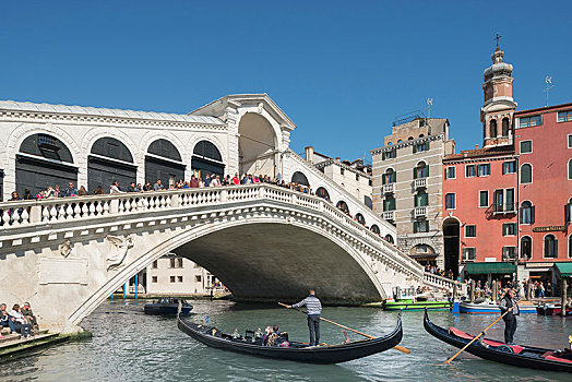 雷雅托桥,大运河,威尼斯,威尼托,意大利,欧洲