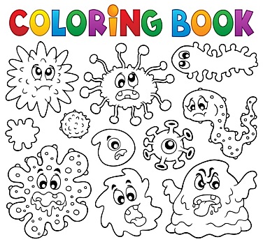 上色画册,细菌