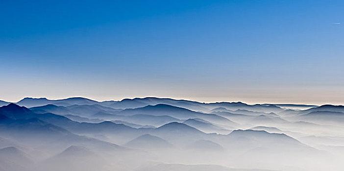 模糊,山,风景