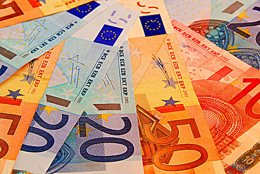 背景,欧元,纸,钞票