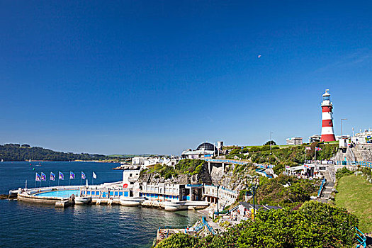 英格兰,德文郡,普利茅斯,水岸,风景,锄