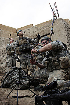 军人,向上,策略,卫星,沟通,阿富汗