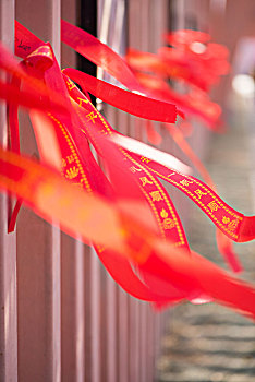 节日祈福绸缎,红丝带,节日背景