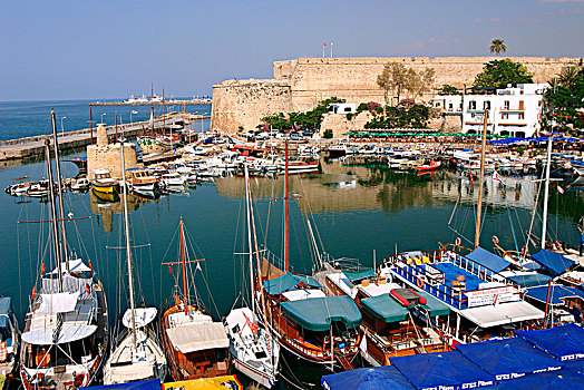 港口,城堡,凯里尼亚,塞浦路斯北部