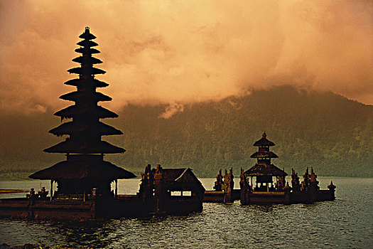 印度尼西亚,巴厘岛,高地,高,塔,黎明,大幅,尺寸