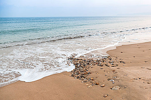 大西洋,海岸,沙子,鹅卵石