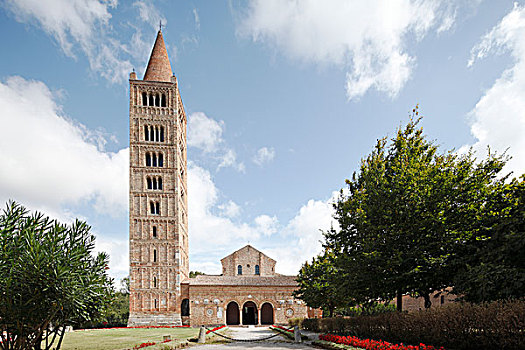 寺院,教堂,钟楼,艾米利亚-罗马涅大区,意大利,欧洲