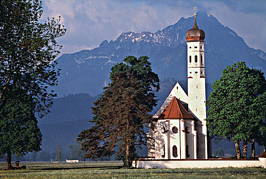 德国,巴伐利亚,史旺高,教堂,大幅,尺寸