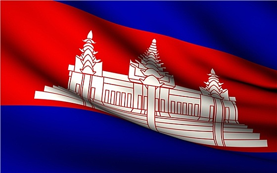 飞,旗帜,柬埔寨,国家,收集