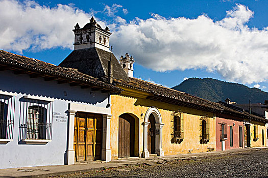危地马拉,安提瓜岛,特色,彩色,街道