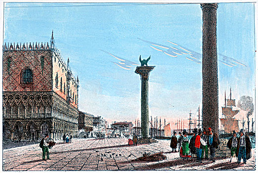 威尼斯,意大利,19世纪