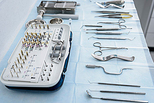选择,牙齿,工具,牙科手术