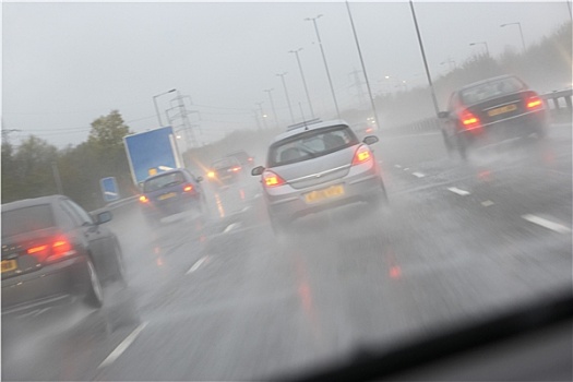 汽车,驾驶,雨,公路