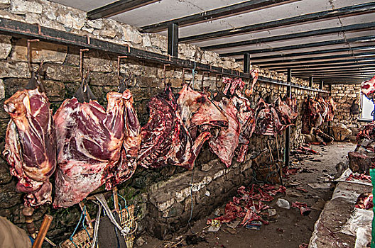肉店,集市,尼泊尔