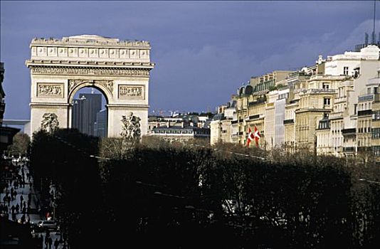 法国,巴黎,拱形,香榭丽舍大街