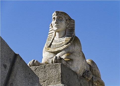 埃及人,狮身人面像,公园,高兴,闲适