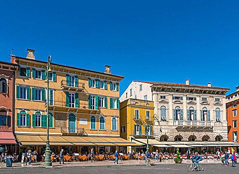 餐馆,广场,胸罩,维罗纳,威尼托,意大利,欧洲
