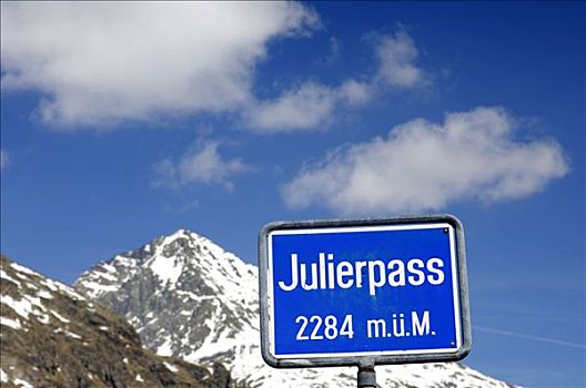 路标,指示,高度,格劳宾登州,瑞士