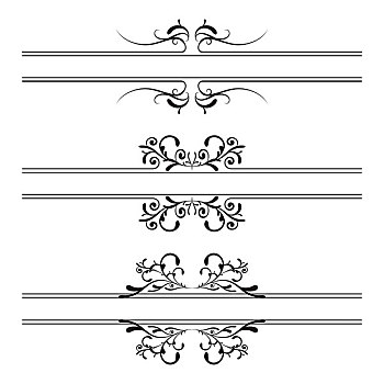 插画,花,黑白,旗帜,留白