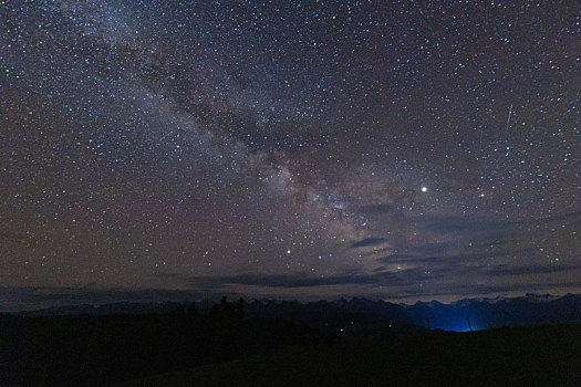 草原上,星空