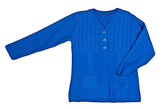 蓝色,编织,毛衣