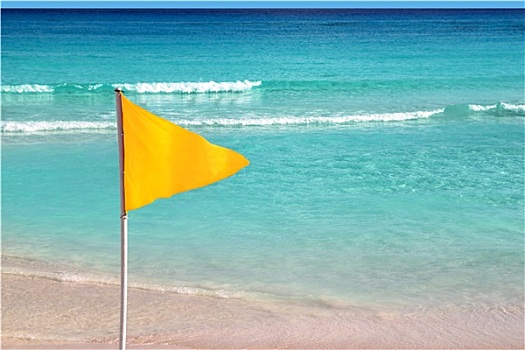海滩,黄旗,天气,指示,信号