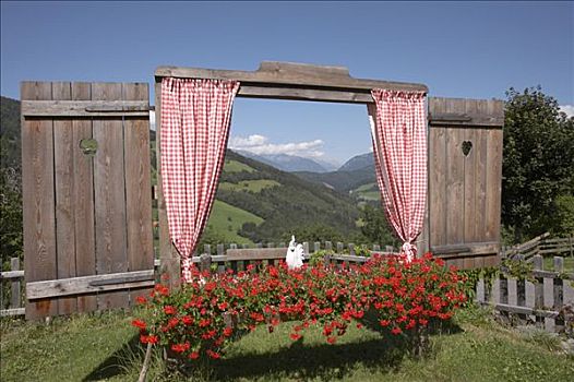 瞭望点,窗,卡林西亚,奥地利