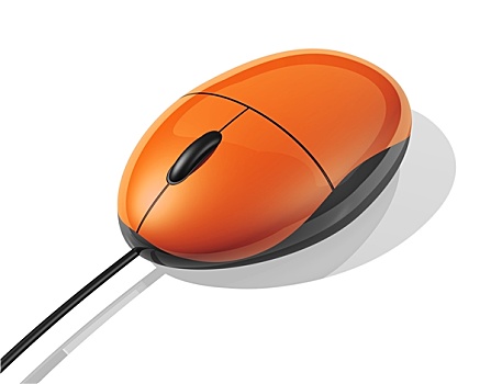 橙色,电脑鼠标