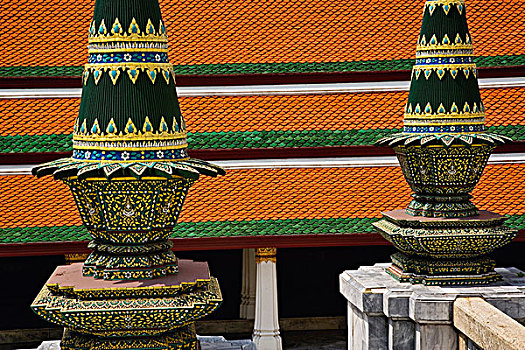 象征,供品,大理石,平台,玉佛寺,曼谷,泰国