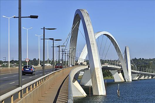 桥,建筑师,奥斯卡-涅梅耶,巴西利亚,联邦,巴西,南美
