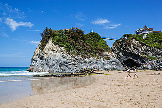 英格兰,康沃尔,纽基,海滩