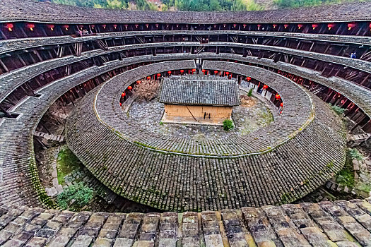 福建省,龙岩市,永定区,楼群,建筑,景观