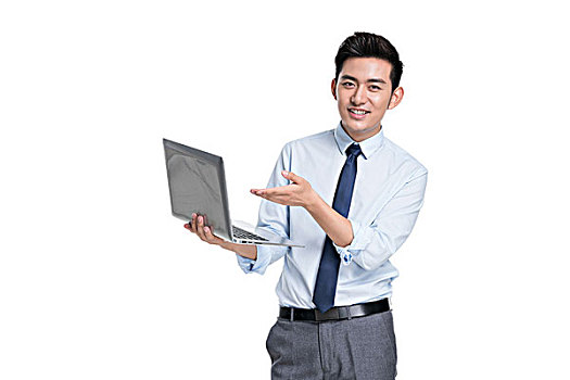 年轻商务人士使用电脑