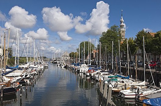 游艇,港口,荷兰