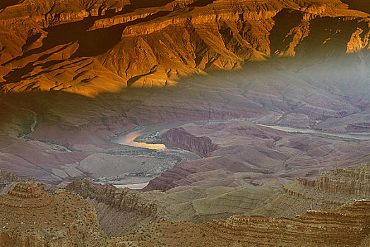 河,通过,峡谷,科罗拉多河,南缘,大峡谷国家公园,亚利桑那,美国