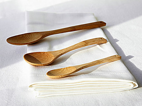 木勺,折叠,餐巾