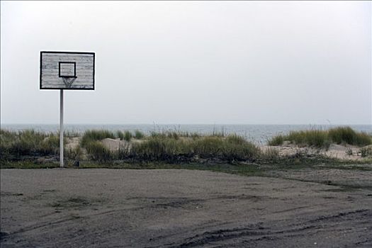 篮球,球筐,海滩,波罗的海,岛屿,爱沙尼亚,波罗的海国家